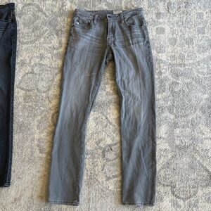 AG Adriano goldschmied Jeans Everett Straight-Leg Jeans Gray Men's l size 30X34
